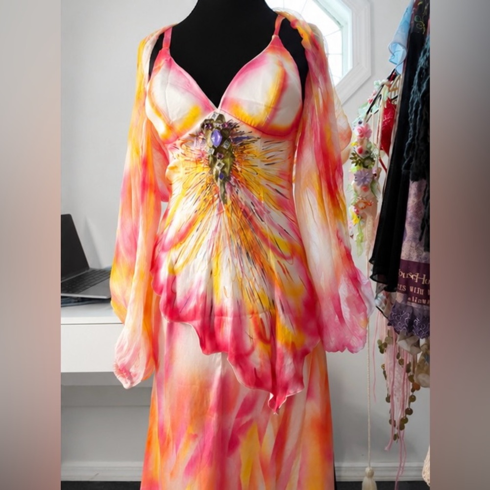 Silk Italian dress - Picture 3 of 9